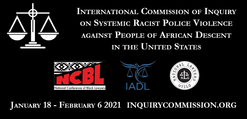 Michael Brown and Breonna Taylor cases before the International Commission of Inquiry on January 29 and 30